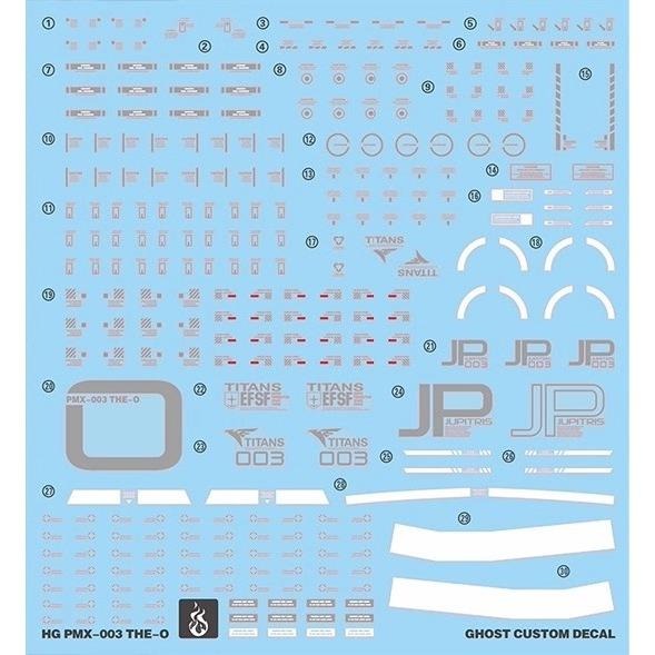 [BUOCO] 炎水貼 GHOST HG PMX-003 THE O 專用水貼 螢光水貼 大土豆 里歐 鐵奧-細節圖2