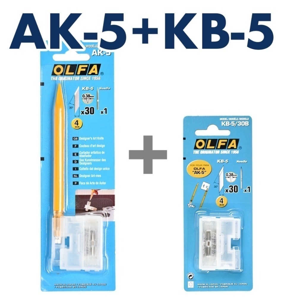 [BUOCO] OLFA AK-5/30B 精密筆刀組 附 KB-5/30B 黃色 模型湯口修整 雕刻切割 日本製-規格圖9