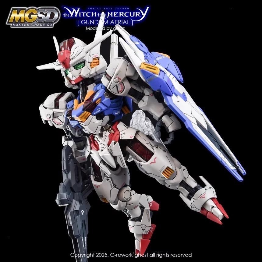 [BUOCO] 炎水貼 GHOST MGSD 風靈鋼彈 XVX-016 AERIAL 水星的魔女 專用螢光水貼-細節圖2
