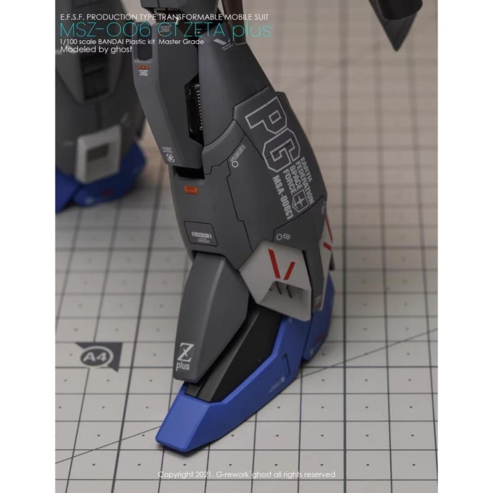 [BUOCO] 炎水貼 GHOST MG 1/100 Z PLUS C1 ZETA 鋼彈 鋼彈前哨戰 專用水貼 螢光水貼-細節圖3
