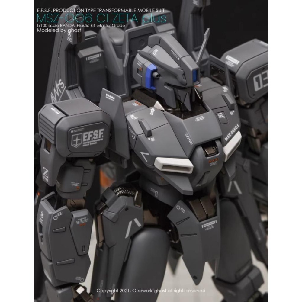 [BUOCO] 炎水貼 GHOST MG 1/100 Z PLUS C1 ZETA 鋼彈 鋼彈前哨戰 專用水貼 螢光水貼-細節圖4