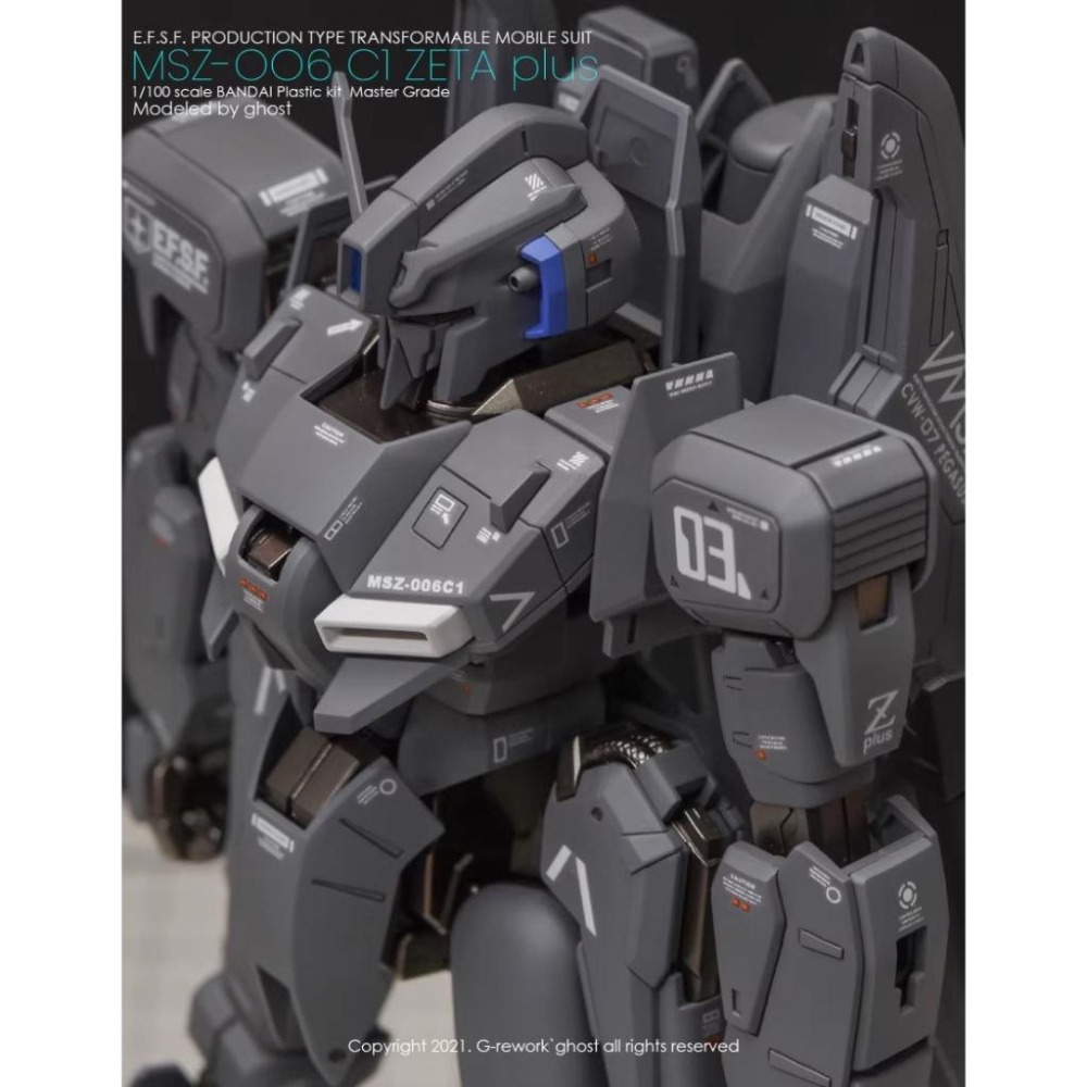 [BUOCO] 炎水貼 GHOST MG 1/100 Z PLUS C1 ZETA 鋼彈 鋼彈前哨戰 專用水貼 螢光水貼-細節圖7