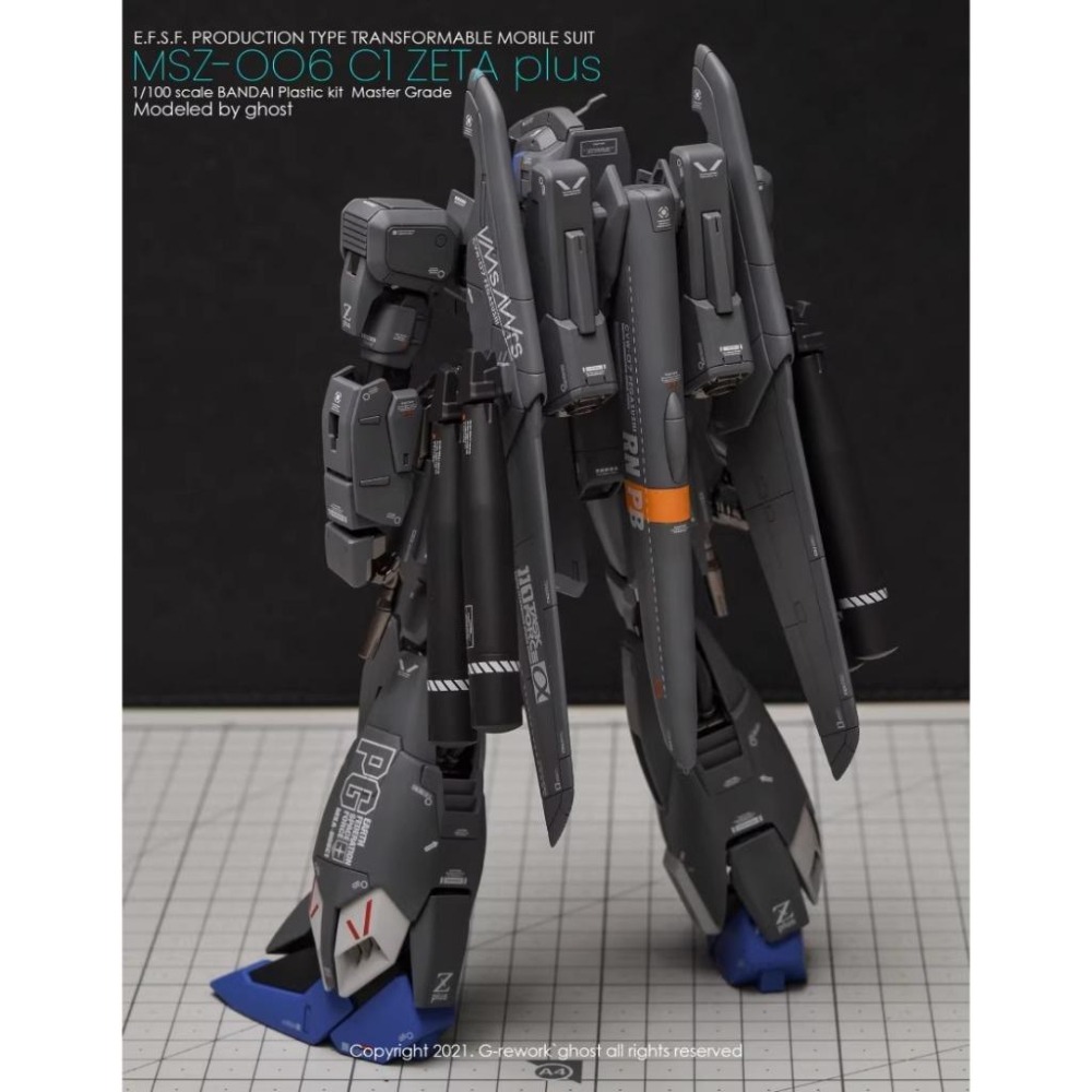 [BUOCO] 炎水貼 GHOST MG 1/100 Z PLUS C1 ZETA 鋼彈 鋼彈前哨戰 專用水貼 螢光水貼-細節圖8