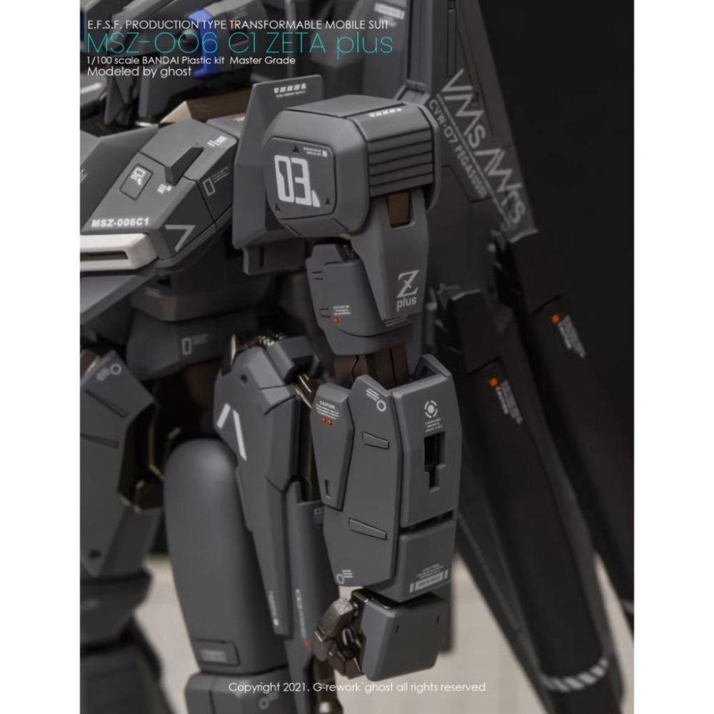 [BUOCO] 炎水貼 GHOST MG 1/100 Z PLUS C1 ZETA 鋼彈 鋼彈前哨戰 專用水貼 螢光水貼-細節圖9