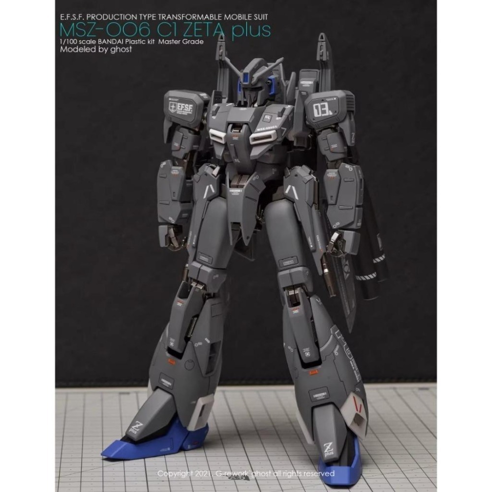 [BUOCO] 炎水貼 GHOST MG 1/100 Z PLUS C1 ZETA 鋼彈 鋼彈前哨戰 專用水貼 螢光水貼-細節圖5
