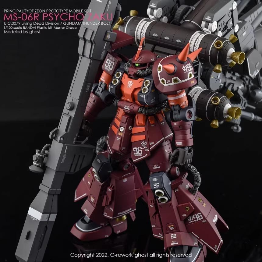 [BUOCO] 炎水貼 GHOST MG 雷霆宙域 高機動型薩克 腦波傳導型薩克 Ver.Ka 螢光水貼 精神感應薩克-細節圖4