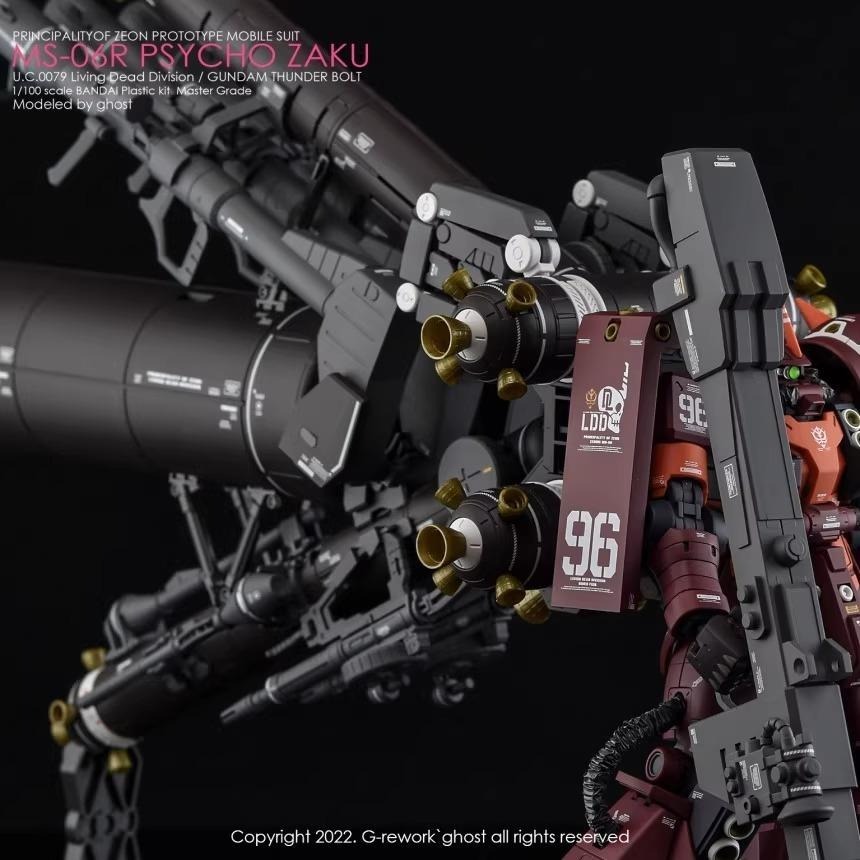 [BUOCO] 炎水貼 GHOST MG 雷霆宙域 高機動型薩克 腦波傳導型薩克 Ver.Ka 螢光水貼 精神感應薩克-細節圖3