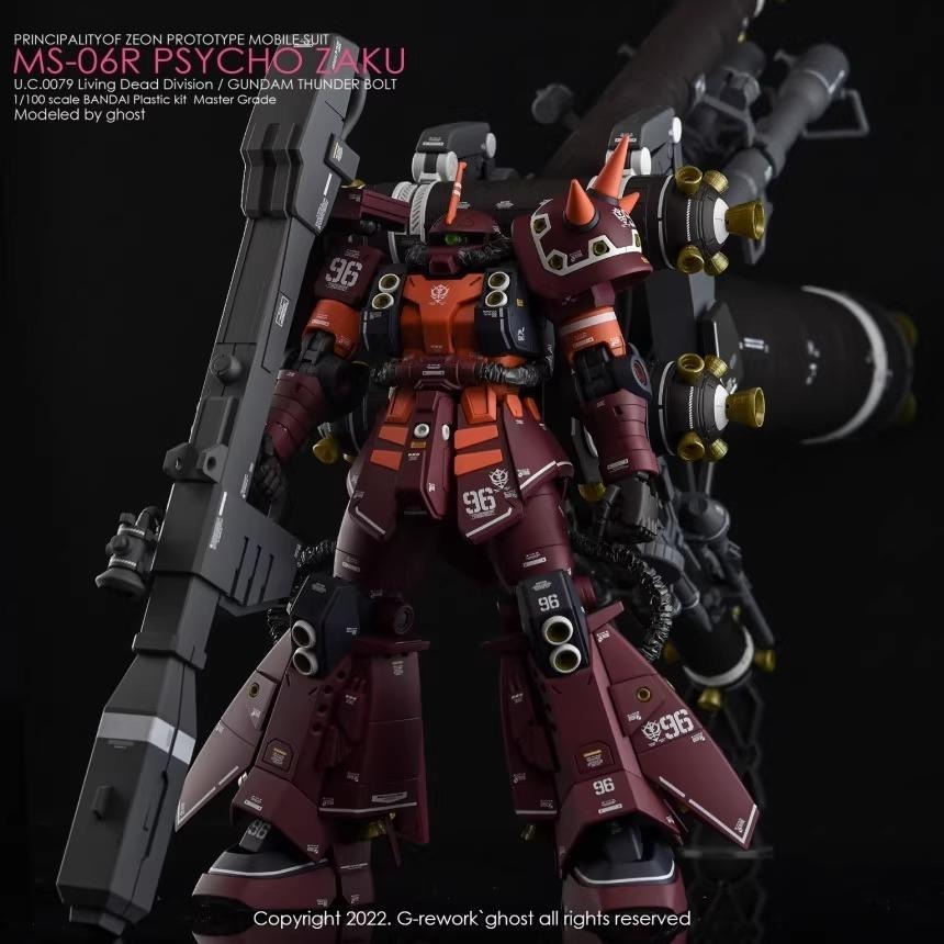 [BUOCO] 炎水貼 GHOST MG 雷霆宙域 高機動型薩克 腦波傳導型薩克 Ver.Ka 螢光水貼 精神感應薩克-細節圖5