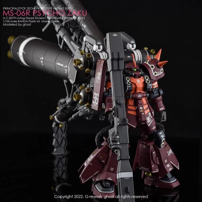 [BUOCO] 炎水貼 GHOST MG 雷霆宙域 高機動型薩克 腦波傳導型薩克 Ver.Ka 螢光水貼 精神感應薩克-細節圖6