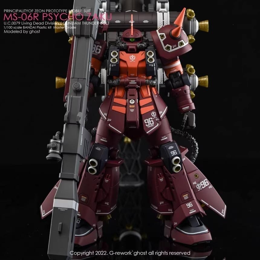 [BUOCO] 炎水貼 GHOST MG 雷霆宙域 高機動型薩克 腦波傳導型薩克 Ver.Ka 螢光水貼 精神感應薩克-細節圖7