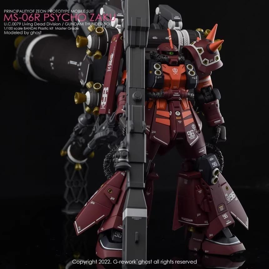 [BUOCO] 炎水貼 GHOST MG 雷霆宙域 高機動型薩克 腦波傳導型薩克 Ver.Ka 螢光水貼 精神感應薩克-細節圖8