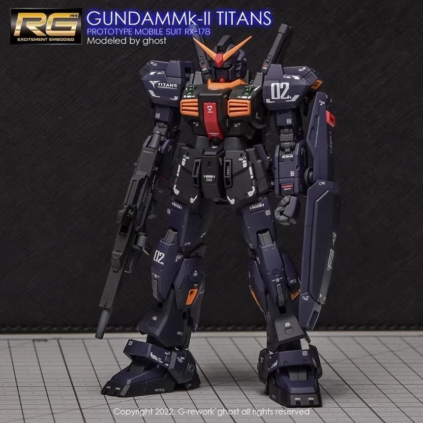[BUOCO] 炎水貼 GHOST RG 1/144 #07 Mk-II TITANS 專用水貼 螢光水貼 迪坦斯 黑兔-細節圖3