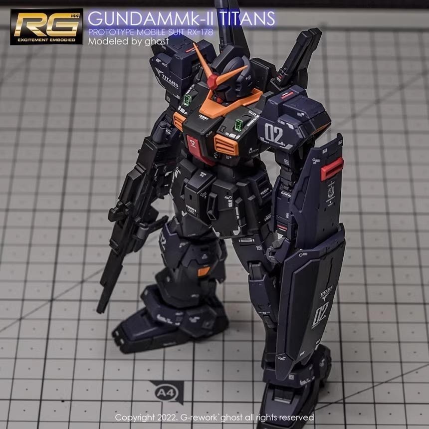 [BUOCO] 炎水貼 GHOST RG 1/144 #07 Mk-II TITANS 專用水貼 螢光水貼 迪坦斯 黑兔-細節圖6