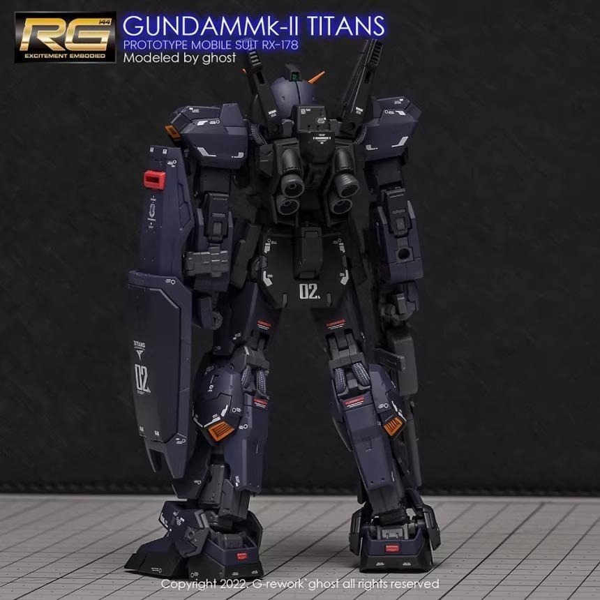 [BUOCO] 炎水貼 GHOST RG 1/144 #07 Mk-II TITANS 專用水貼 螢光水貼 迪坦斯 黑兔-細節圖9