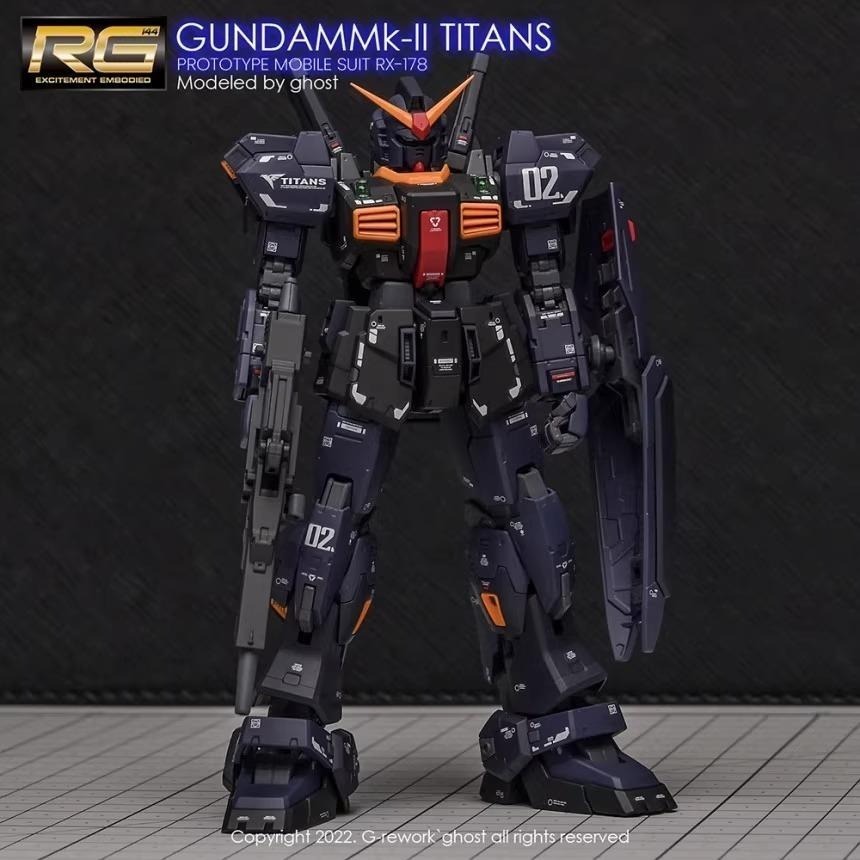 [BUOCO] 炎水貼 GHOST RG 1/144 #07 Mk-II TITANS 專用水貼 螢光水貼 迪坦斯 黑兔-細節圖4