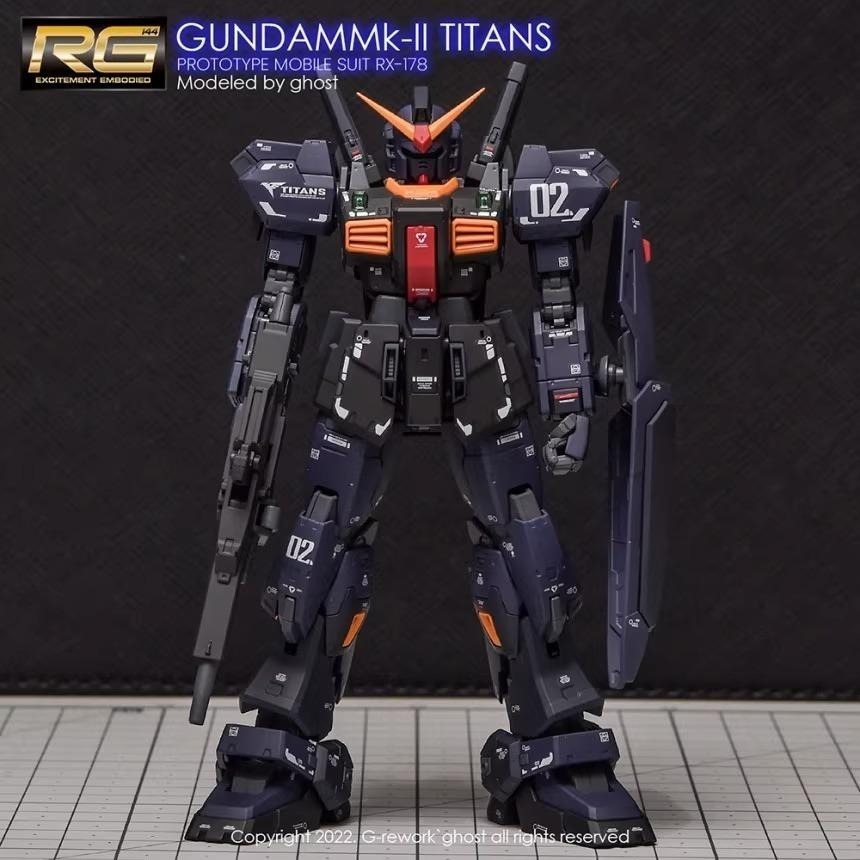[BUOCO] 炎水貼 GHOST RG 1/144 #07 Mk-II TITANS 專用水貼 螢光水貼 迪坦斯 黑兔-細節圖5