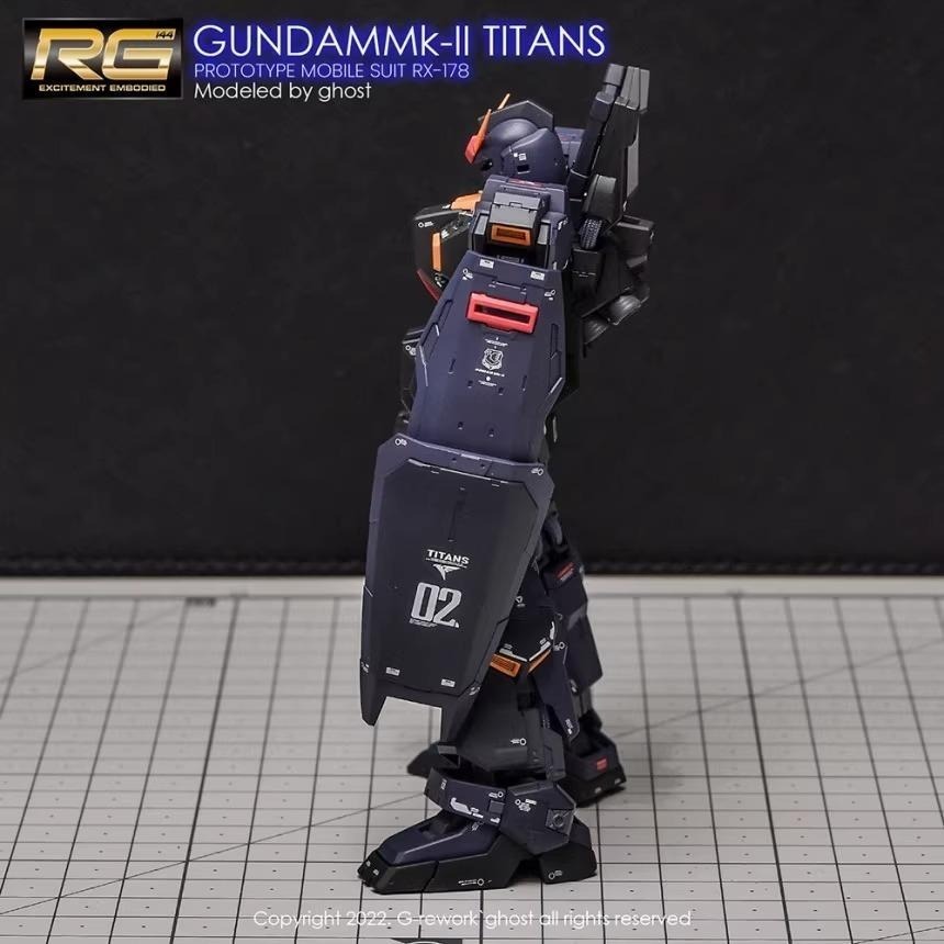 [BUOCO] 炎水貼 GHOST RG 1/144 #07 Mk-II TITANS 專用水貼 螢光水貼 迪坦斯 黑兔-細節圖8