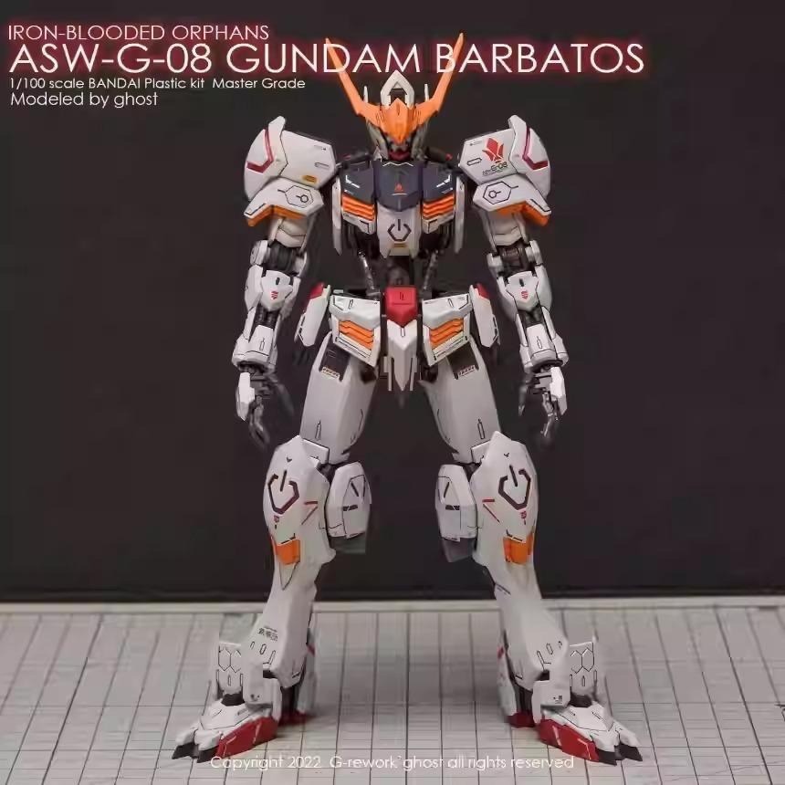 [BUOCO] 炎水貼 GHOST MG 1/100 獵魔鋼彈 巴巴托斯 Barbatos 螢光水貼 專用水貼-細節圖4