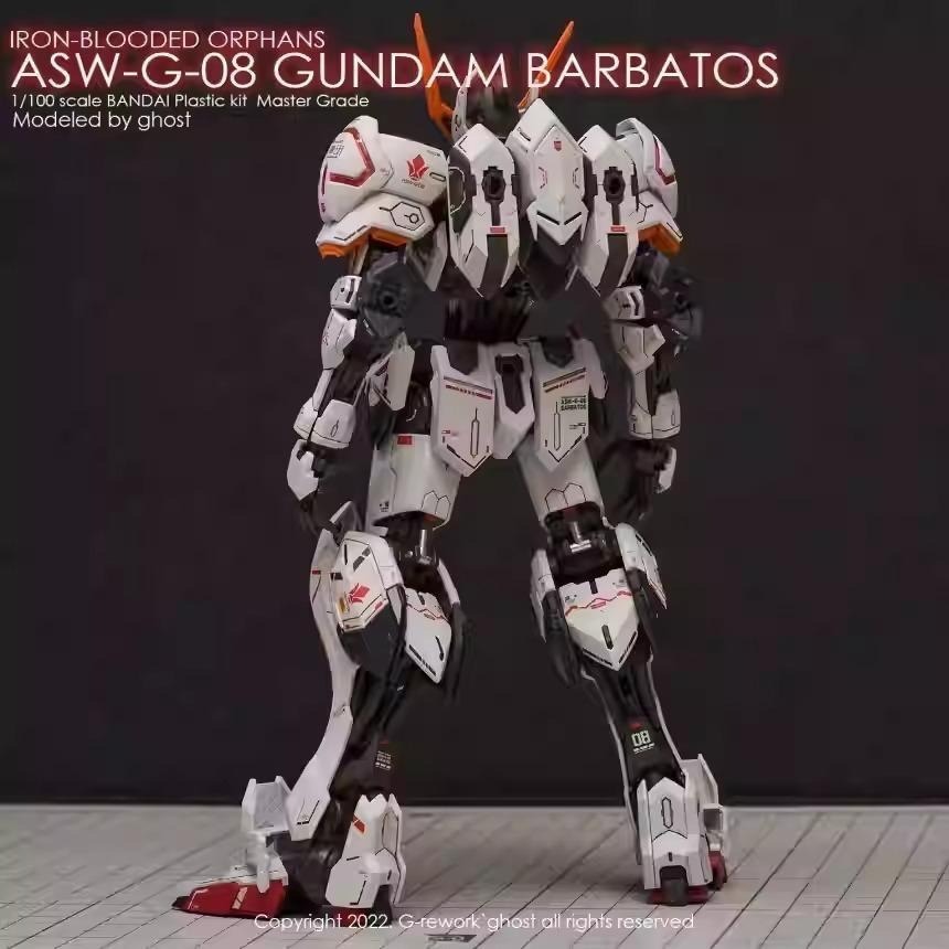 [BUOCO] 炎水貼 GHOST MG 1/100 獵魔鋼彈 巴巴托斯 Barbatos 螢光水貼 專用水貼-細節圖5
