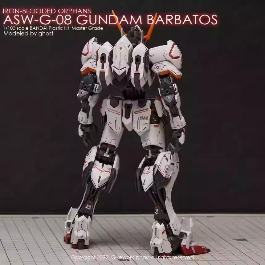 [BUOCO] 炎水貼 GHOST MG 1/100 獵魔鋼彈 巴巴托斯 Barbatos 螢光水貼 專用水貼-細節圖6