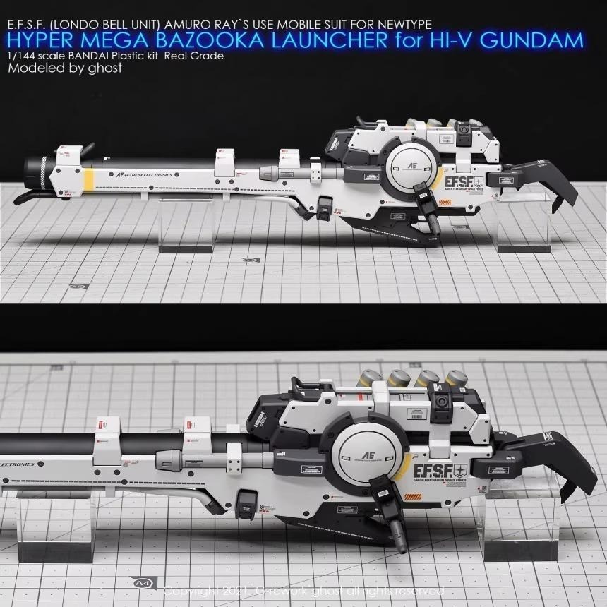 [BUOCO] 炎 GHOST版 RX-93-ν2 Hi-ν GUNDAM 海牛 PB限定 MEGA火箭巨砲 螢光水貼-細節圖6