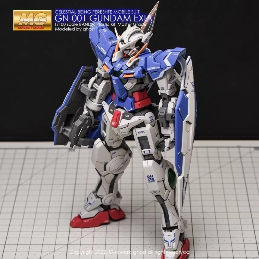 [BUOCO] 炎水貼 GHOST MG 1/100 GN-001 能天使鋼彈 EXIA 00鋼彈 專用水貼 螢光水貼-細節圖5