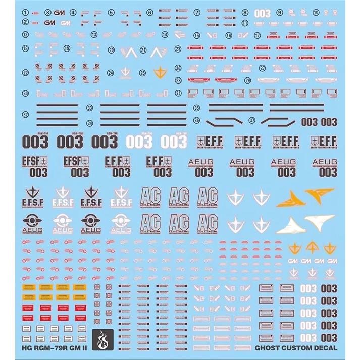 [BUOCO] 炎水貼 GHOST HG RMS-179 GM II 吉姆II 專用水貼 螢光水貼 吉姆2-細節圖2