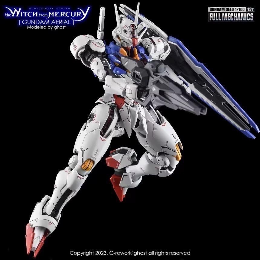 [BUOCO] 炎水貼 GHOST FM 1/100 水星的魔女 風靈鋼彈  AERIAL 專用水貼 螢光水貼-細節圖5