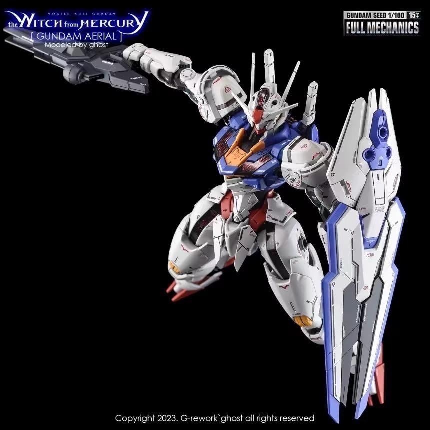 [BUOCO] 炎水貼 GHOST FM 1/100 水星的魔女 風靈鋼彈  AERIAL 專用水貼 螢光水貼-細節圖8