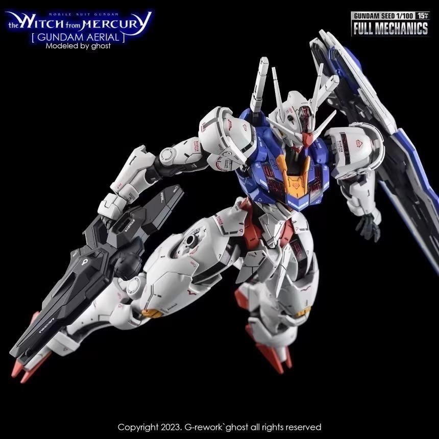 [BUOCO] 炎水貼 GHOST FM 1/100 水星的魔女 風靈鋼彈  AERIAL 專用水貼 螢光水貼-細節圖6