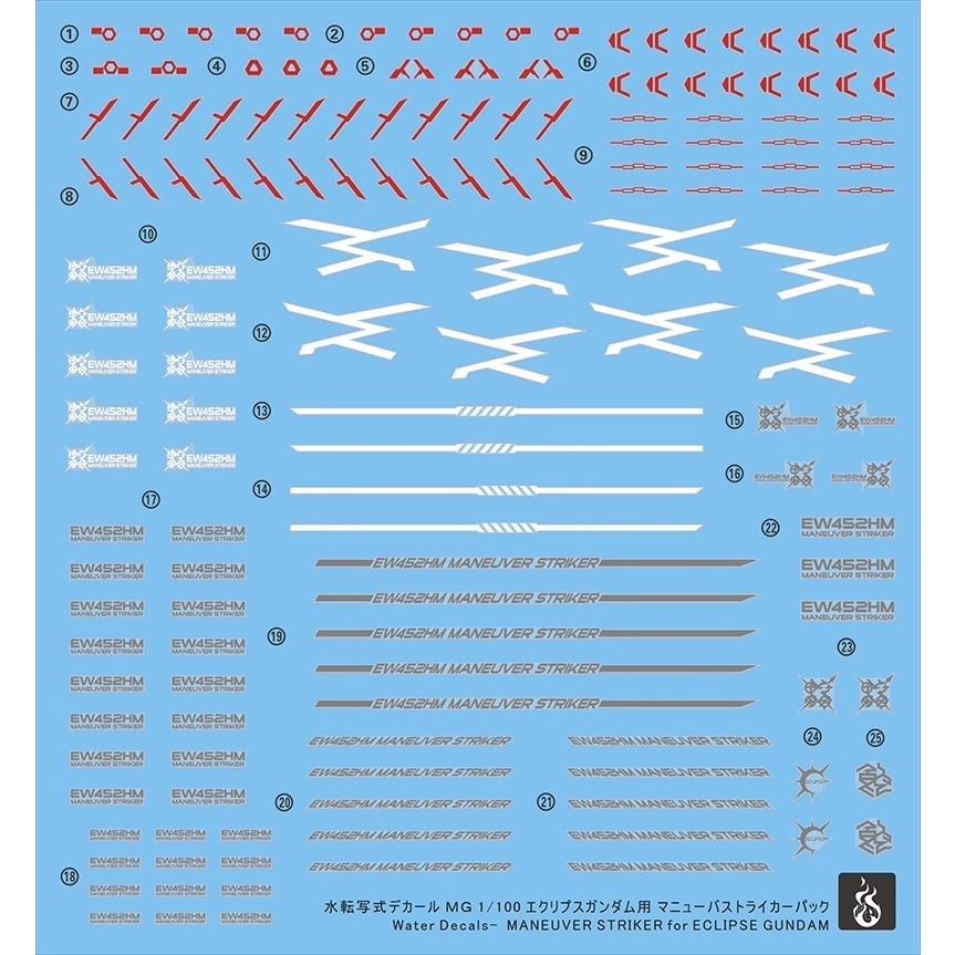 [BUOCO] 炎水貼 GHOST PB限定 MG 1/100 星蝕鋼彈 擴充武裝 螢光水貼 專用水貼-細節圖2