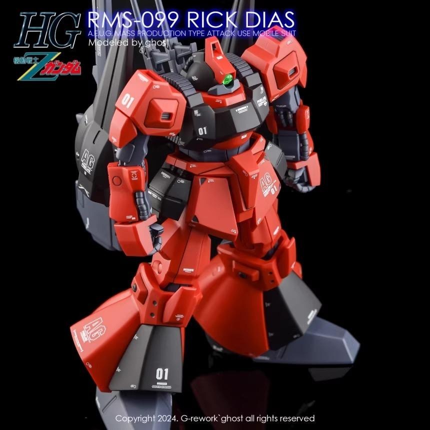 [BUOCO] 炎水貼 GHOST HG RMS-099 里克・迪亞斯 Rick Dias 專用水貼 螢光水貼-細節圖8