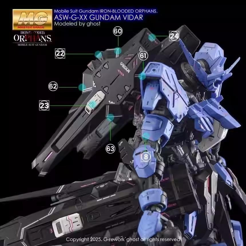 [BUOCO] 炎水貼 GHOST版 MG 1/100 殘命鋼彈 維達爾鋼彈 Vidar 螢光水貼-細節圖3