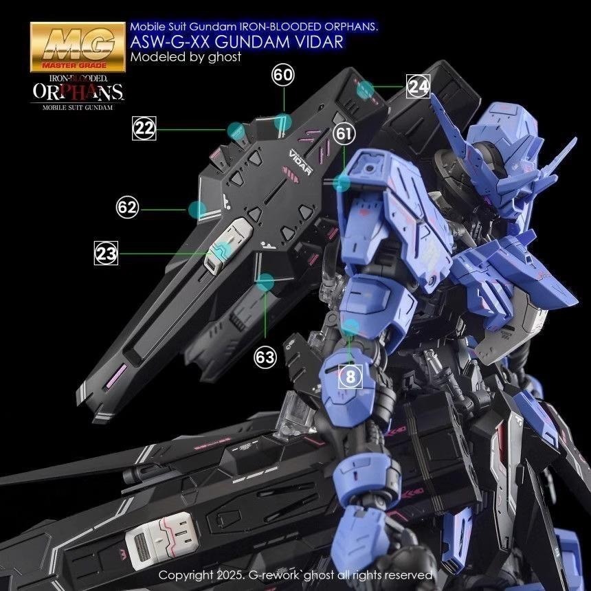 [BUOCO] 炎水貼 GHOST版 MG 1/100 殘命鋼彈 維達爾鋼彈 Vidar 螢光水貼-細節圖6