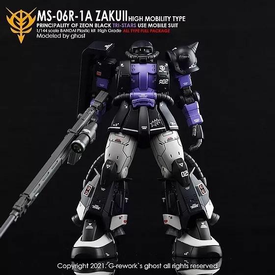 [BUOCO] 炎水貼 GHOST HG GTO MS-06R-1A 黑色三連星 高機動型 薩克II 專用水貼 螢光水貼-細節圖4