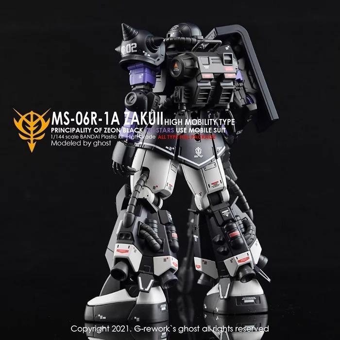 [BUOCO] 炎水貼 GHOST HG GTO MS-06R-1A 黑色三連星 高機動型 薩克II 專用水貼 螢光水貼-細節圖7