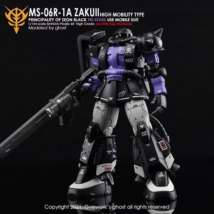 [BUOCO] 炎水貼 GHOST HG GTO MS-06R-1A 黑色三連星 高機動型 薩克II 專用水貼 螢光水貼-細節圖6