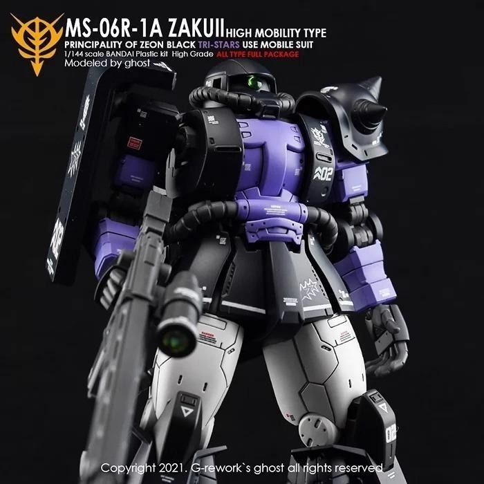 [BUOCO] 炎水貼 GHOST HG GTO MS-06R-1A 黑色三連星 高機動型 薩克II 專用水貼 螢光水貼-細節圖5