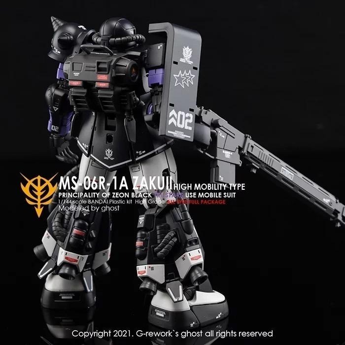 [BUOCO] 炎水貼 GHOST HG GTO MS-06R-1A 黑色三連星 高機動型 薩克II 專用水貼 螢光水貼-細節圖8