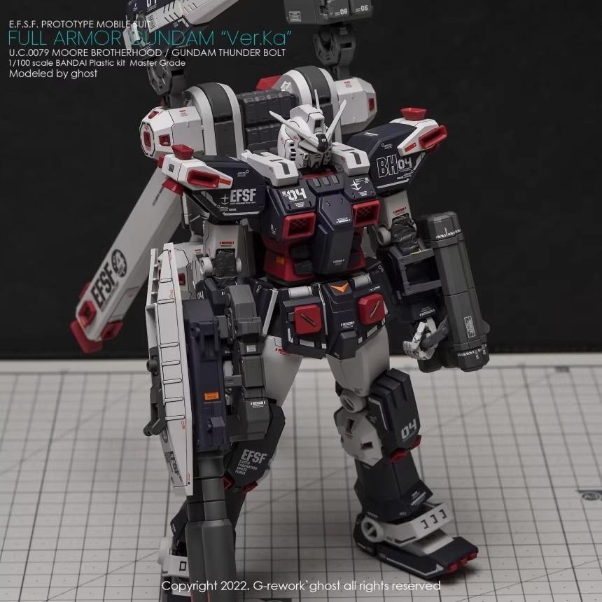 [BUOCO] 炎水貼 GHOST MG 1/100 FA-78 全裝甲鋼彈 Ver.Ka 雷霆宙域 專用水貼 螢光水貼-細節圖4