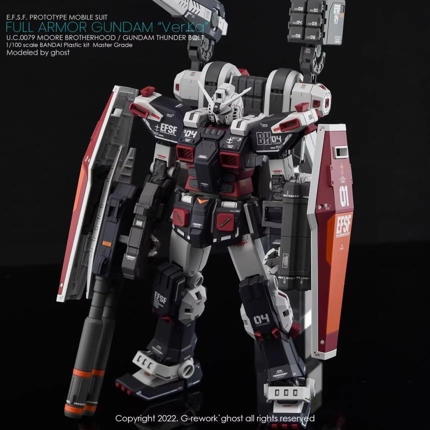 [BUOCO] 炎水貼 GHOST MG 1/100 FA-78 全裝甲鋼彈 Ver.Ka 雷霆宙域 專用水貼 螢光水貼-細節圖5