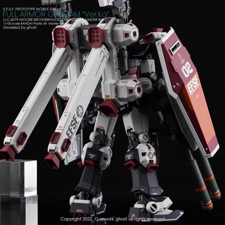 [BUOCO] 炎水貼 GHOST MG 1/100 FA-78 全裝甲鋼彈 Ver.Ka 雷霆宙域 專用水貼 螢光水貼-細節圖6