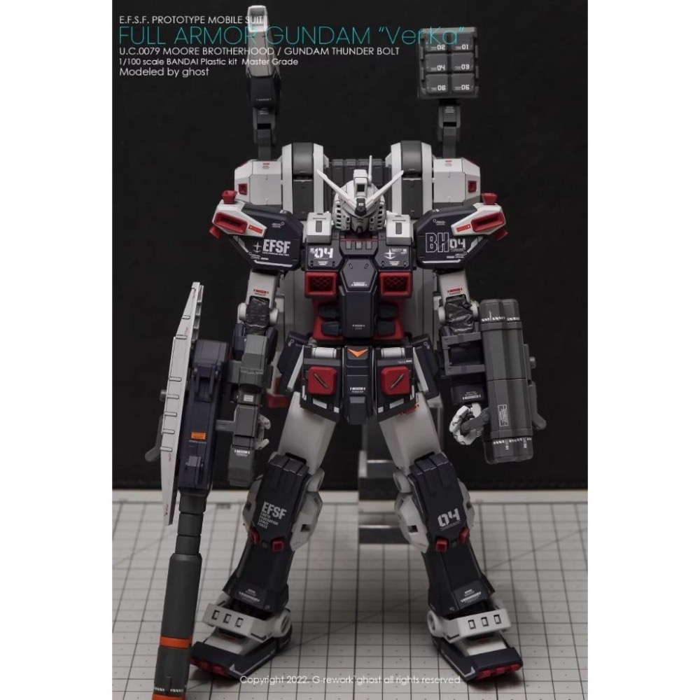 [BUOCO] 炎水貼 GHOST MG 1/100 FA-78 全裝甲鋼彈 Ver.Ka 雷霆宙域 專用水貼 螢光水貼-細節圖8