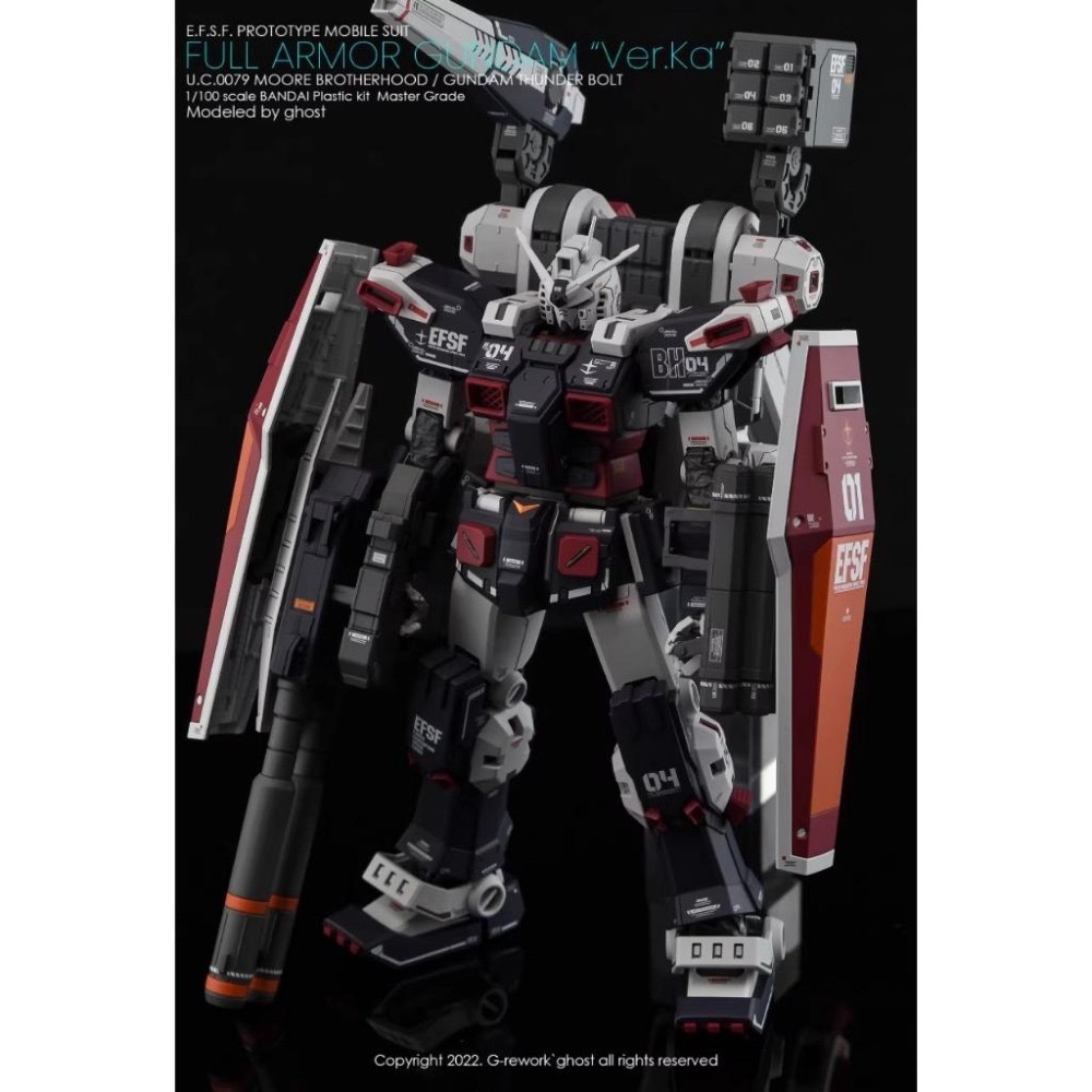[BUOCO] 炎水貼 GHOST MG 1/100 FA-78 全裝甲鋼彈 Ver.Ka 雷霆宙域 專用水貼 螢光水貼-細節圖9