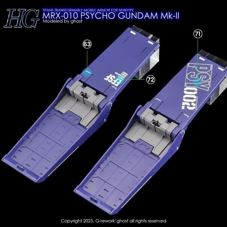 [BUOCO] 炎水貼 GHOST HGUC MRX-010 腦波傳導型鋼彈 Mk-II 專用螢光水貼 Titans-細節圖9