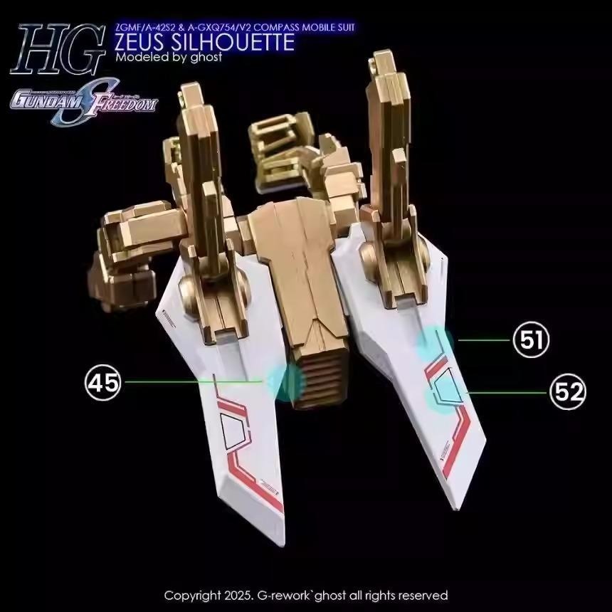 [BUOCO] 炎水貼 GHOST HG 神王型外掛裝備 專用水貼 螢光水貼 宙斯魅影 命運鋼彈 SpceⅡ 宙斯裝-細節圖5