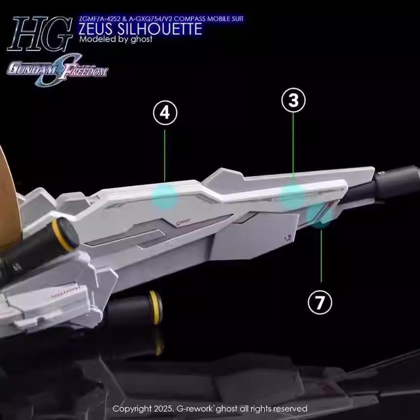 [BUOCO] 炎水貼 GHOST HG 神王型外掛裝備 專用水貼 螢光水貼 宙斯魅影 命運鋼彈 SpceⅡ 宙斯裝-細節圖7