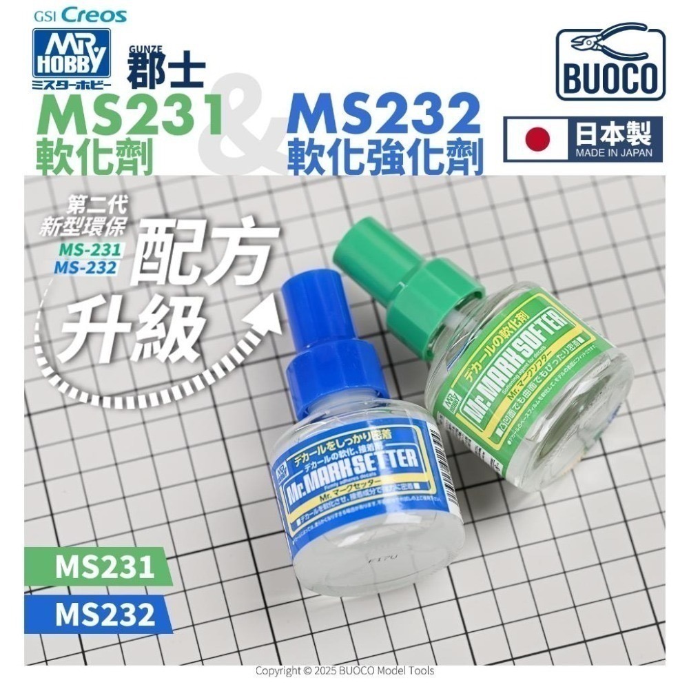 [BUOCO] MR.HOBBY GUNZE 郡氏 GSI MS232 水貼軟化加強 黏著劑 藍蓋 40ml 日本製-細節圖5