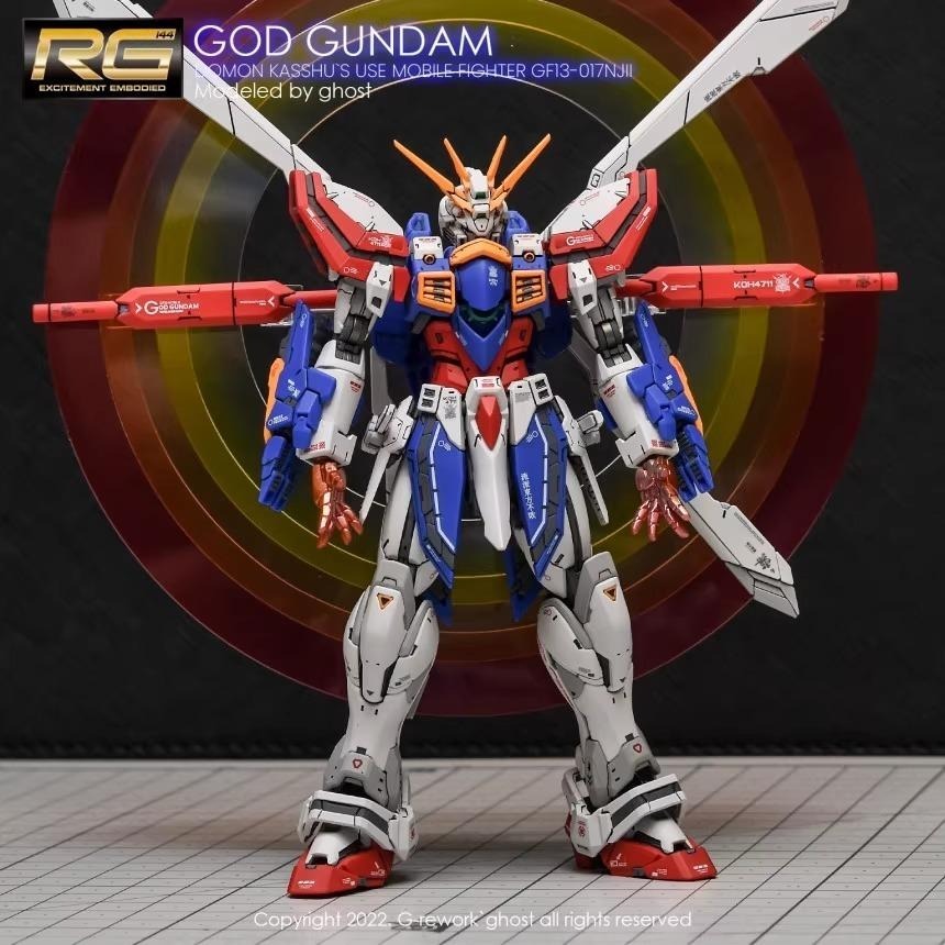 [BUOCO] 炎 GHOST版 胖虎模型 倍化系列 1/100 GOD GUNDAM 神鋼彈 多蒙卡修 專用高清水貼-細節圖3