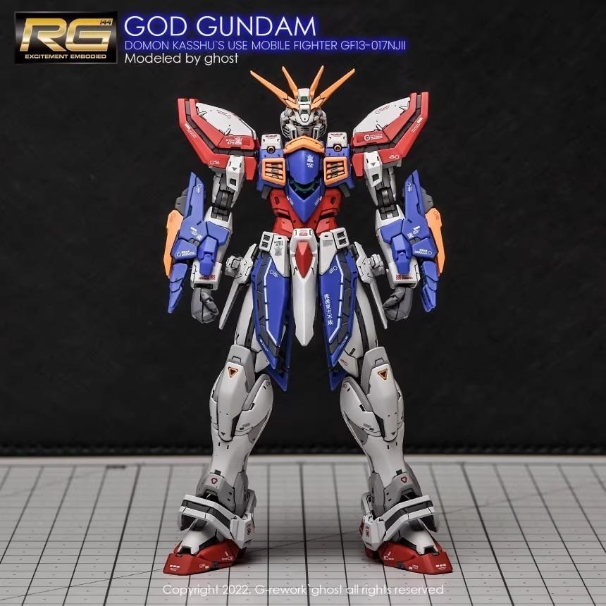 [BUOCO] 炎 GHOST版 胖虎模型 倍化系列 1/100 GOD GUNDAM 神鋼彈 多蒙卡修 專用高清水貼-細節圖5
